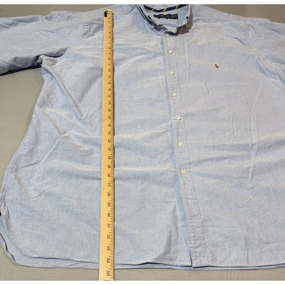 Polo Ralph Lauren Mens Classic Fit Short Sleeve Oxford Shirt 4XLT Blue - Picture 2 of 6